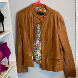 Cognac leather jacket